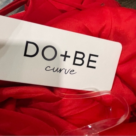 Do+Be Curve red woven asymmetrical dress 1X NWT - Picture 9 of 10